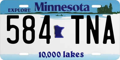 MN license plate 584TNA