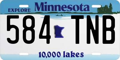 MN license plate 584TNB