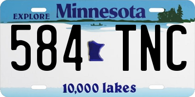 MN license plate 584TNC