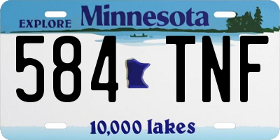 MN license plate 584TNF