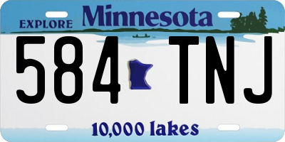 MN license plate 584TNJ