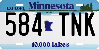 MN license plate 584TNK