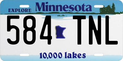 MN license plate 584TNL