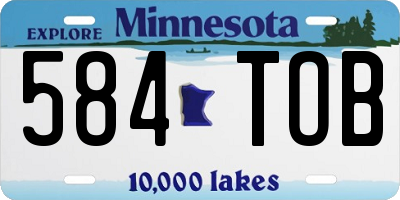 MN license plate 584TOB