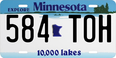 MN license plate 584TOH