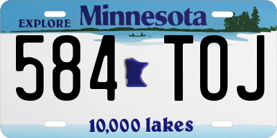 MN license plate 584TOJ