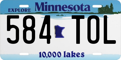 MN license plate 584TOL