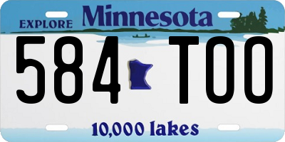 MN license plate 584TOO
