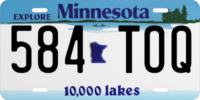 MN license plate 584TOQ