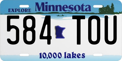 MN license plate 584TOU