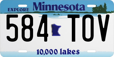 MN license plate 584TOV