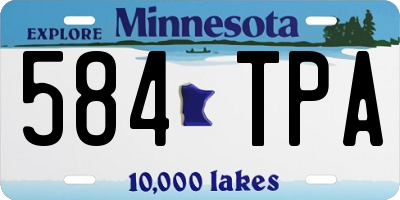 MN license plate 584TPA