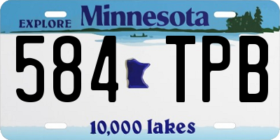 MN license plate 584TPB