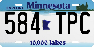 MN license plate 584TPC