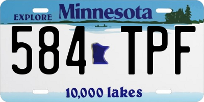 MN license plate 584TPF