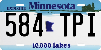 MN license plate 584TPI