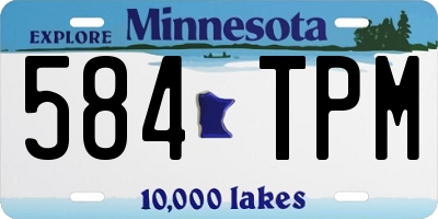 MN license plate 584TPM