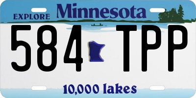 MN license plate 584TPP