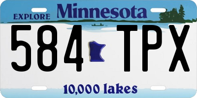 MN license plate 584TPX