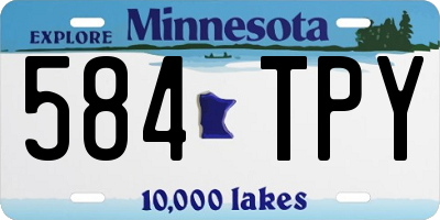 MN license plate 584TPY