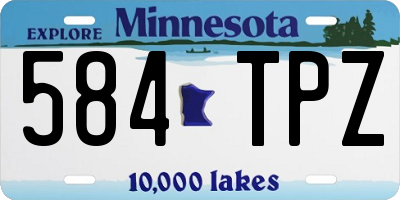 MN license plate 584TPZ