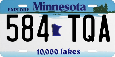 MN license plate 584TQA