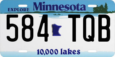 MN license plate 584TQB