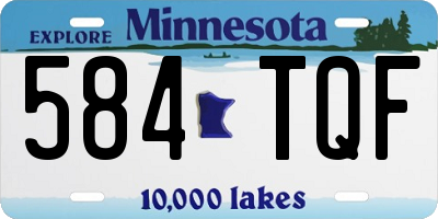 MN license plate 584TQF