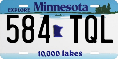 MN license plate 584TQL