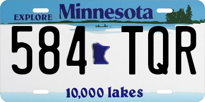 MN license plate 584TQR