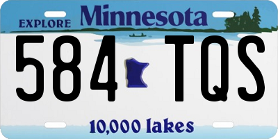 MN license plate 584TQS