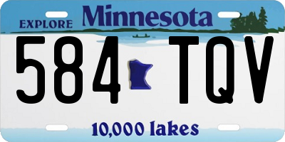 MN license plate 584TQV