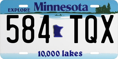 MN license plate 584TQX