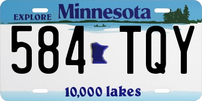 MN license plate 584TQY