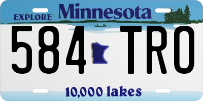 MN license plate 584TRO