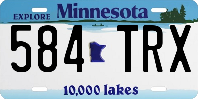 MN license plate 584TRX
