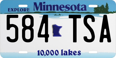MN license plate 584TSA