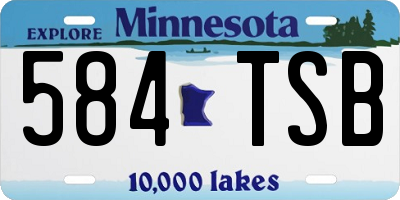 MN license plate 584TSB