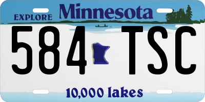 MN license plate 584TSC