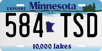 MN license plate 584TSD