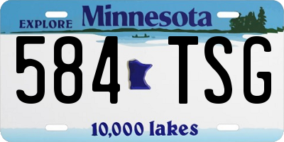 MN license plate 584TSG