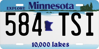 MN license plate 584TSI