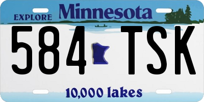 MN license plate 584TSK
