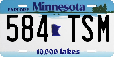 MN license plate 584TSM