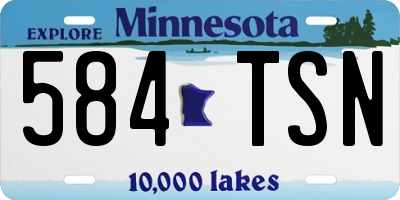 MN license plate 584TSN