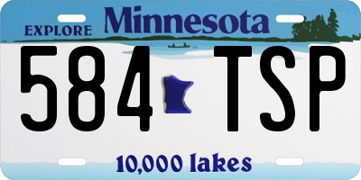 MN license plate 584TSP