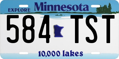 MN license plate 584TST