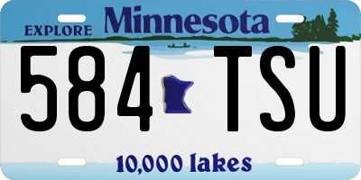 MN license plate 584TSU