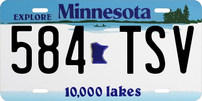 MN license plate 584TSV