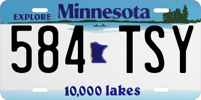 MN license plate 584TSY